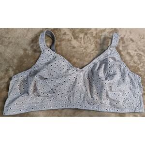 New Plus Size Bra 46E 46 E 105F 105 F Black White Grey NO WIRE Wireless Dotted